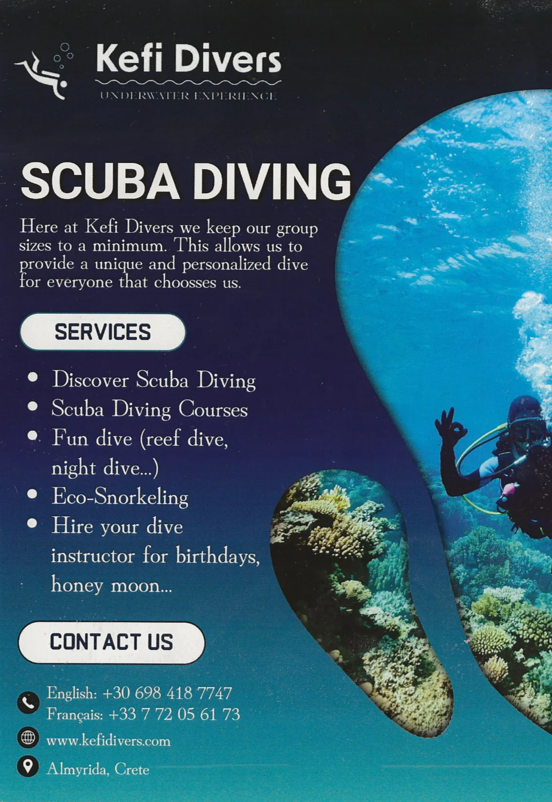 Notre partenaire KEFI Club Plongée